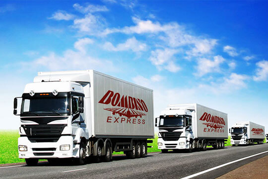 Bombino express courier trucks on road